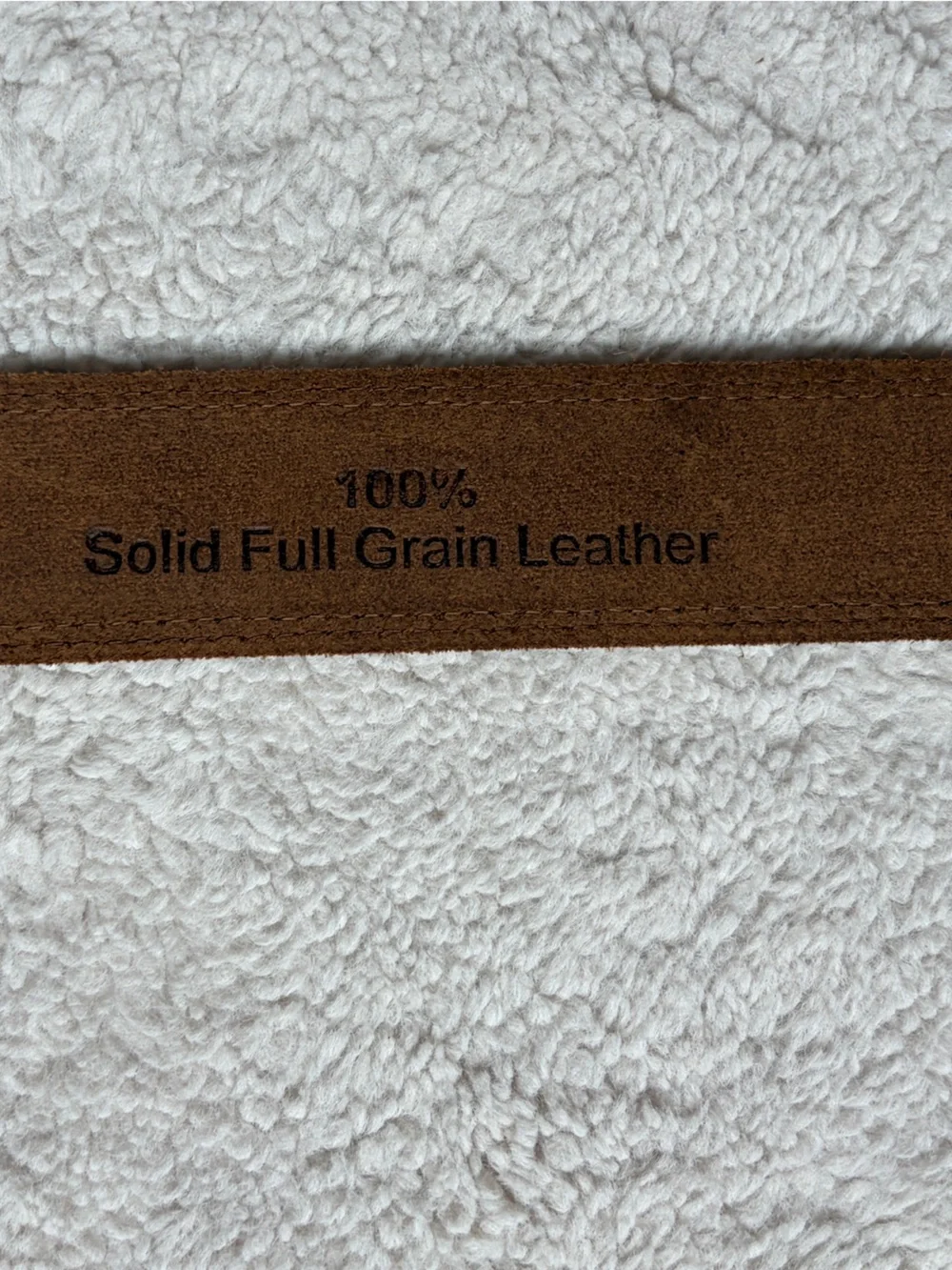 Chaoren Men's Brown Leather Belt with Metal Buckle Size 105 cm or 28 to 34